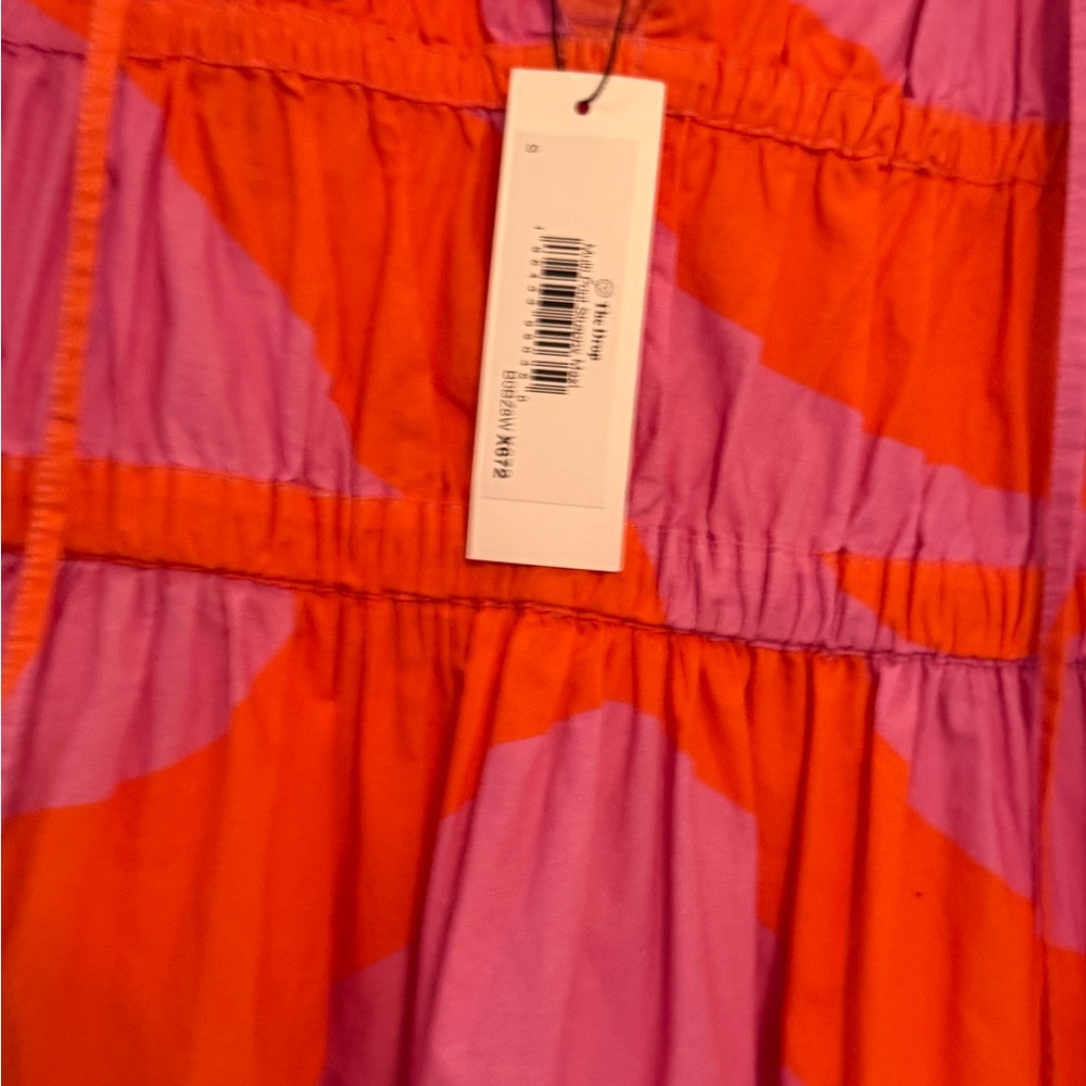 The Drop Pink and Orange Halter Maxi Sundress with slit - Picture 11 of 12